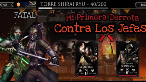 Mi Primera DERROTA Contra Los JEFES Mortal Kombat Mobile FATAL Torre