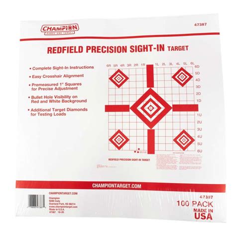 CHAMPION TARGETS REDFIELD SIGHT IN 100 PACK