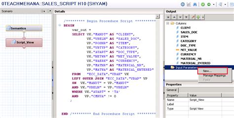 Sap Hana Scripted Calculation View Input Parameters