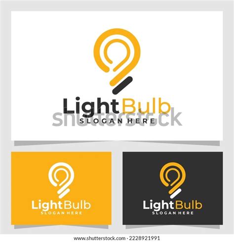 Light Bulb Logo Vector Design Template Stock Vector Royalty Free