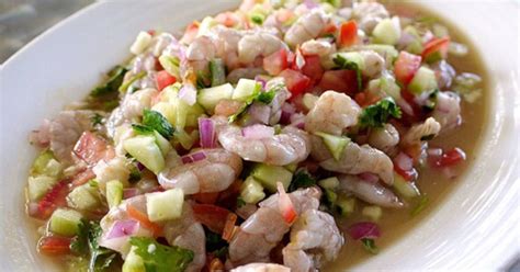 Ceviche de pescado y camarón Receta de Juan Barrientos Cookpad