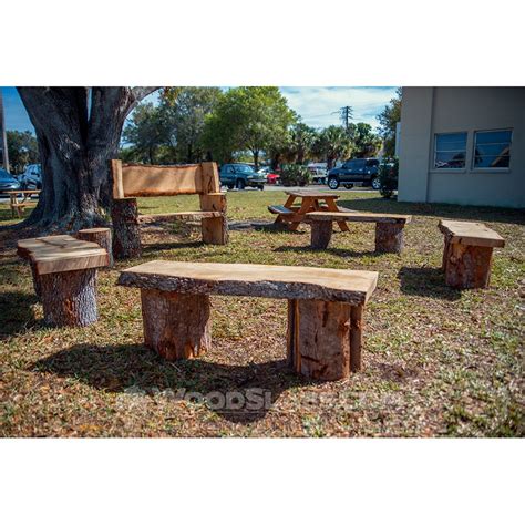 WoodSlabs.com - Live Oak Wood Slab Benches