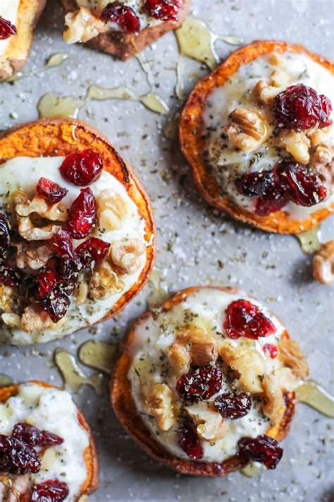 Sweet Potato Rounds With Herbed Ricotta And Walnuts The Roasted Root