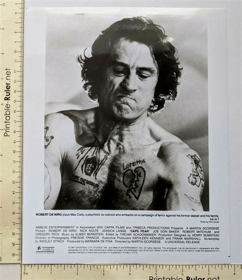 1991 Cape Fear Robert De Niro Max Cady Thriller Movie Press Photo