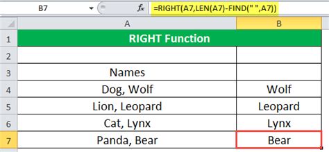 Right Function In Excel Formula Example How To Use