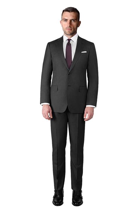 Costume Gris Anthracite En Laine Et Soie Tailored Suit Paris