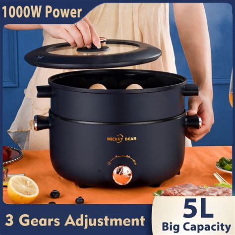 COD 5L Electric Cooker Non Stick Electric Pot Mini Multi Electric Pot Hot Pot Multi CookerPot