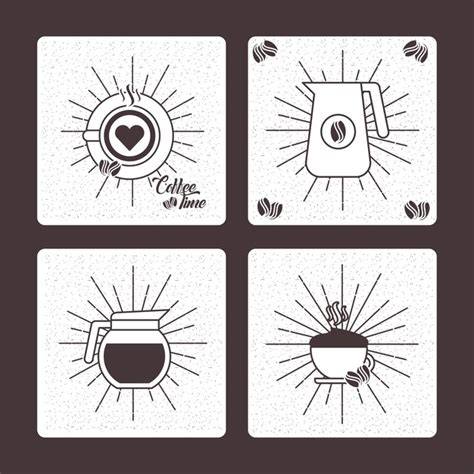 Premium Vector Coffee Time Set Hot Drink Beverage Delicious