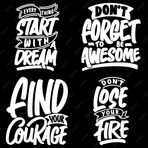 Premium Vector Motivational Typography Quote Bundle For Tshirt Mug