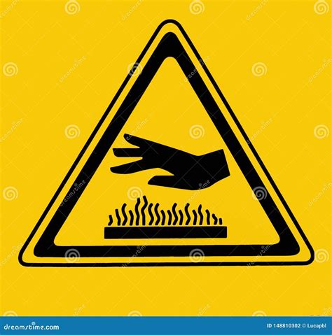 Warning Hot Surface Do Not Touch Stock Vector Royalty OFF