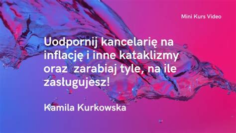 Uodpornij Kancelari Na Inflacj Pracownia Wiadomej Prawniczki