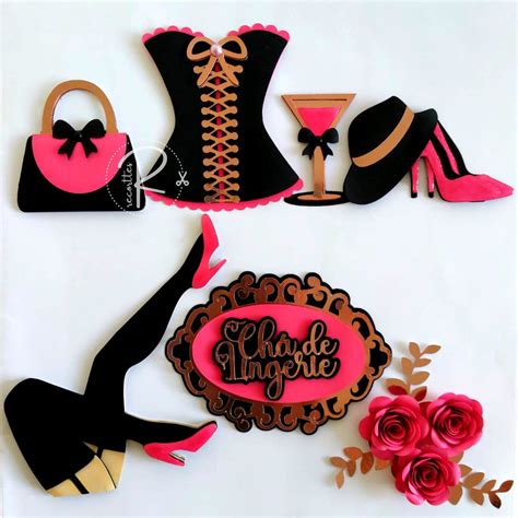 Topo de Bolo Chá de Lingerie Elo Produtos Especiais