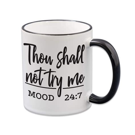 Celebrimo Thou Shall Not Try Me Funny Coffee Mug Bestie Ts For Women