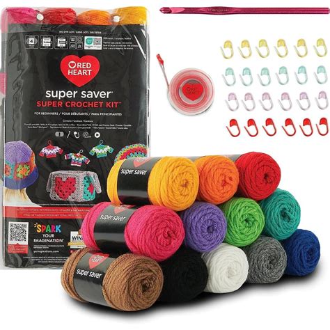 Red Heart Super Saver Super Yarn Crochet Kit w/Accessories - 22141428 | HSN