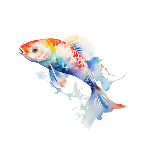 Rainbow Fish Watercolor Clipart AI Generated 24065338 PNG 42 OFF