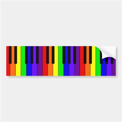 Rainbow Keyboard Bumper Sticker | Zazzle