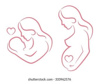 Naked Mother Baby Stock Vectors Images Vector Art Shutterstock