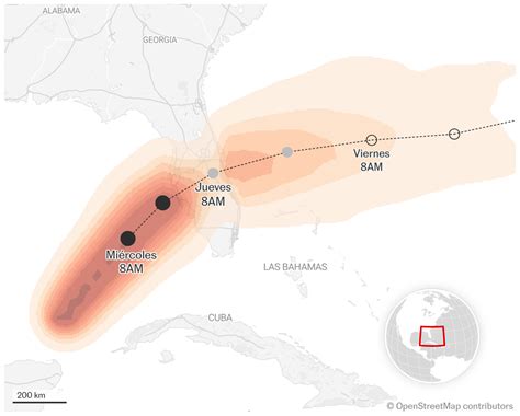 Mapas de la trayectoria del huracán Milton dónde y cuándo puede