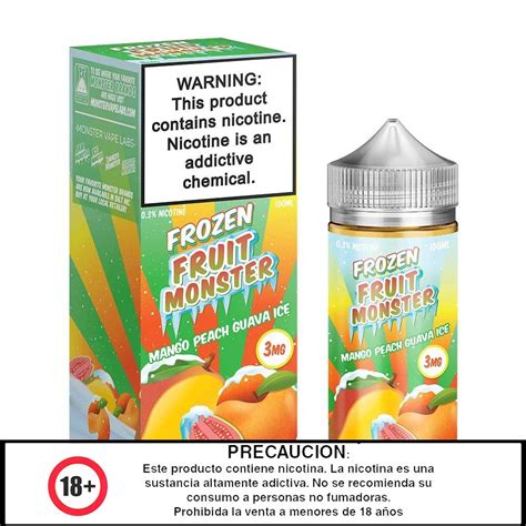 Mango Peach Guava Ice 100 Ml Frozen Fruit Monster La Fabrica Vape Store