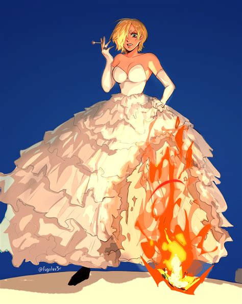 Fugoluv R Sanji One Piece One Piece Absurdres Highres Girl Bare Shoulders Blonde Hair