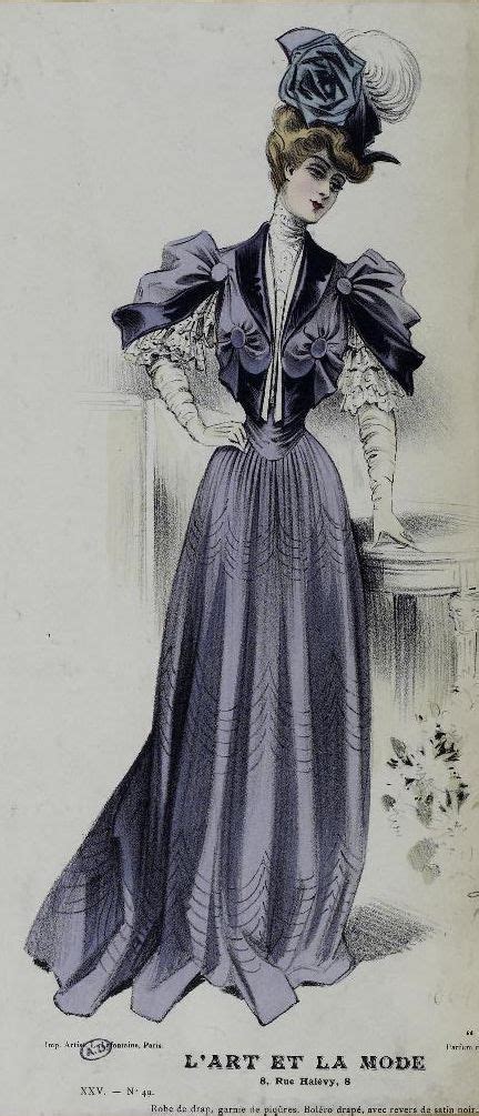 L Art Et La Mode Edwardian Fashion Plate 1904 Beautiful And Interesting Draping On The Bodice