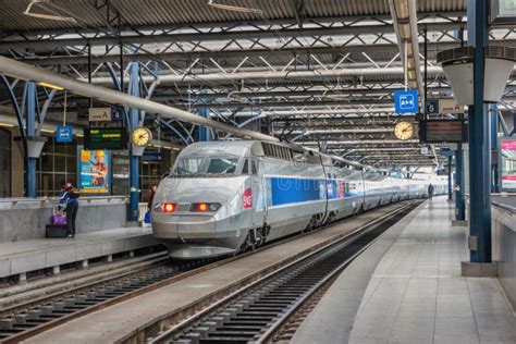 Brussels Belgium High Speed Train At Brussels South Railway Station