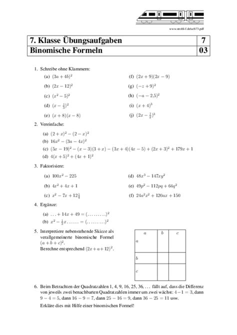 Matheübungen Und Matheaufgaben 7 Klasse Mit Lösungen