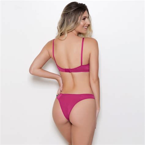 Conjunto Bojo Em Renda E Microfibra Lingerie BR