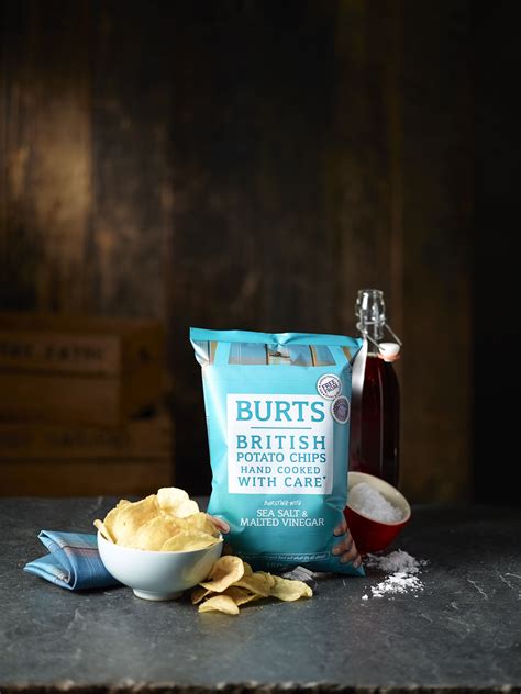 Burts Sea Salt Malted Vinegar Potato Chips Potato Chips Snacks