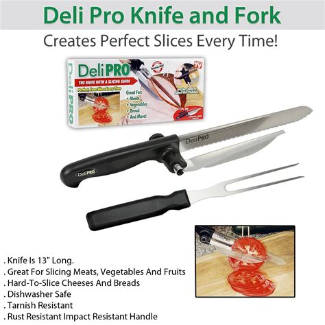 Deli Pro Knife And Fork- Knives Cutlery Steak Perfect Slices