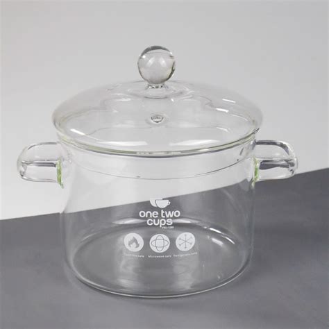 Jual Panci Masak Kaca Tahan Panas Stewing Soup Pot Borosilicate Glass