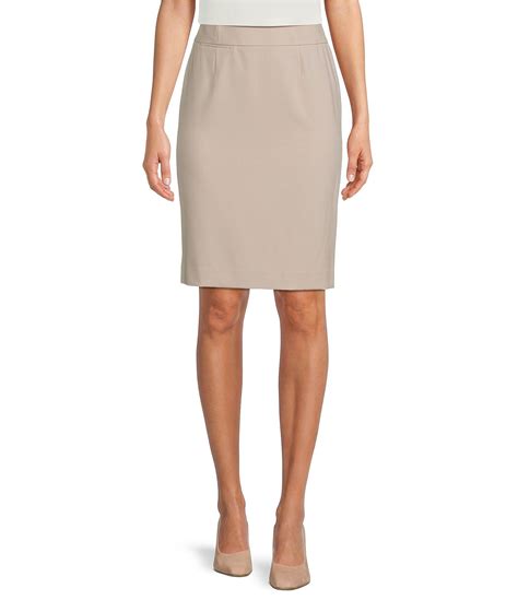 Calvin Klein Petite Size High Rise Luxe Stretch Pencil Skirt | Dillard's