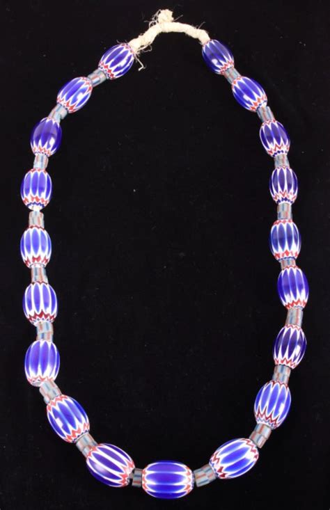 Antique Venetian Chevron Trade Bead Necklace