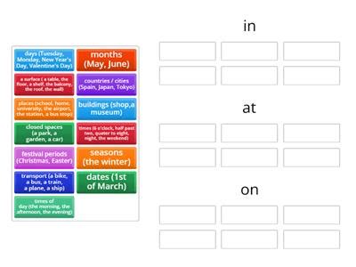 Prepositions Of Place And Time Ef Pre Intermediate