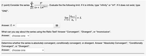 Solved 5” 1 Point Consider The Series M Evaluate The The