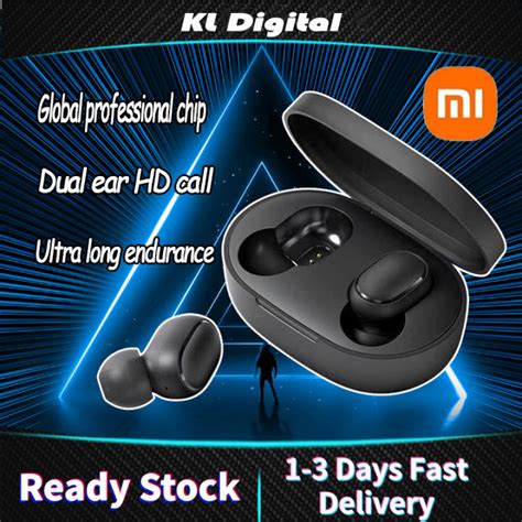 หูฟัง Xiaomi Redmi AirDots 2หูฟังไร้สายของแท้หูฟังบลูทูธ Mi หูฟังเฮด ...