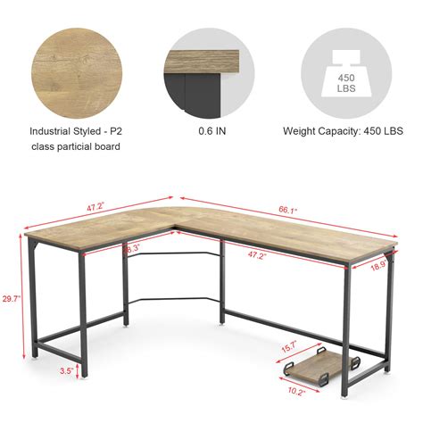 Weehom Reversible L Shaped Desk Corner Computer Desks for Home Office ...