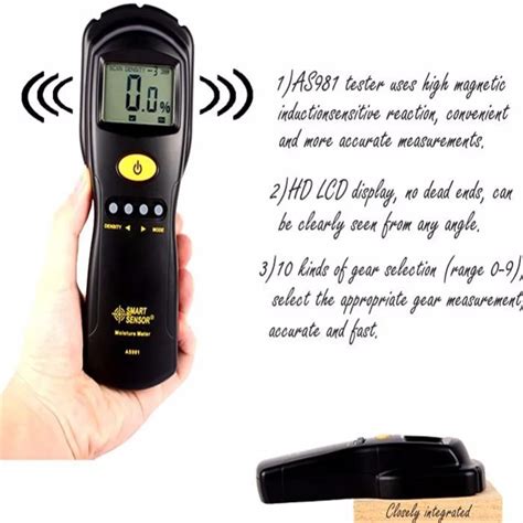 As981 Digital Moisture Meter Measure Contented Moisture