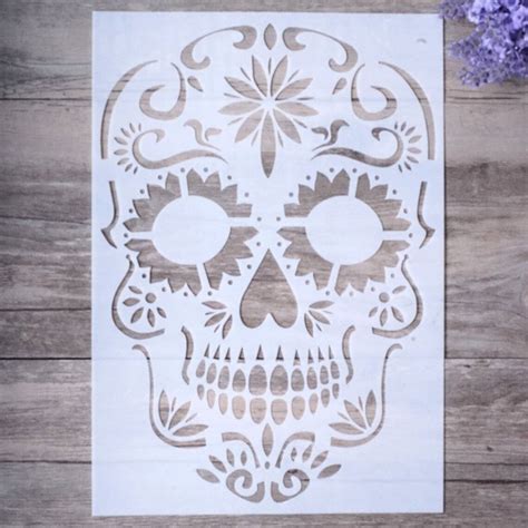 Skull Stencil for Wall Painting Skull Template Stencils for - Etsy