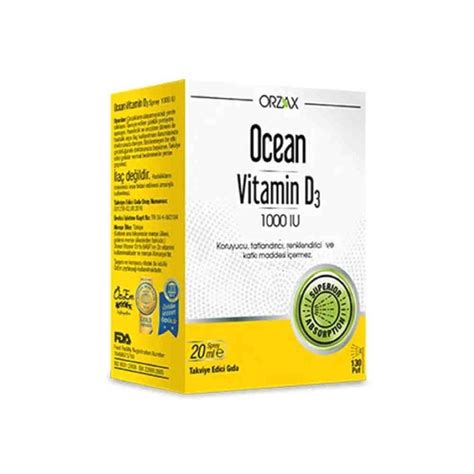 Orzax Ocean Vitamin D3 1000 IU Sprey 20 ml