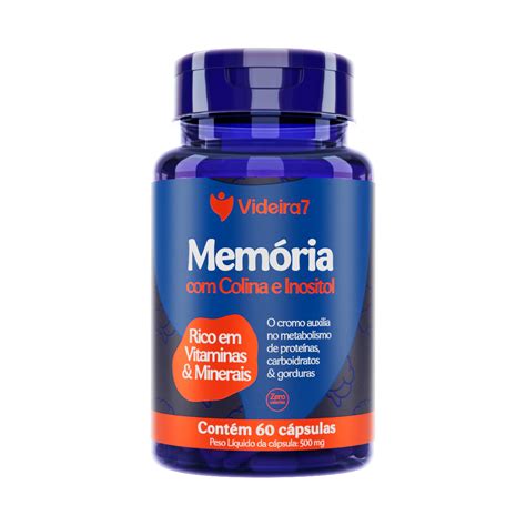 Suplementos Para Memória E Inteligência - Memória Suplemento 500mg - 60 Cápsulas - VIDEIRA7 - Videira7 Suplementos