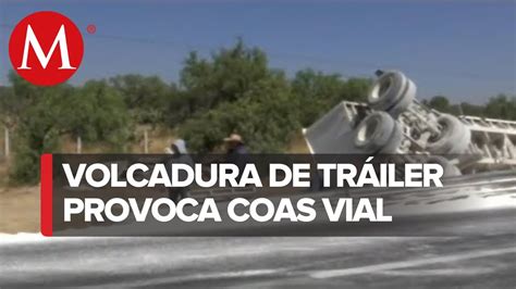 Vuelca tráiler con toneladas de cal en la autopista México Tuxpan YouTube