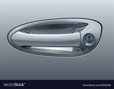 Gray car door handle Royalty Free Vector Image