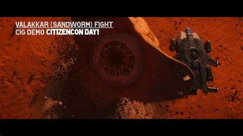 Citizencon Valakkar Sandworm Fight Star Citizen 4k Youtube