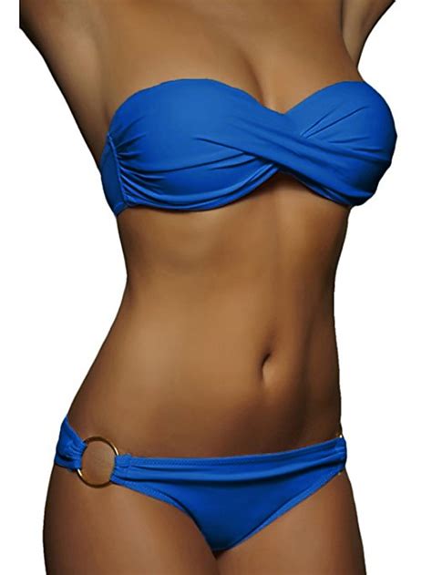 Women S Swimwear Bikini 2 Piece Cheeky Swimsuit Ruched 2 Piece Open Back Sexy Beach Wear Sexy