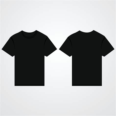 Black T Shirt Design Template On Transparent Background Vector