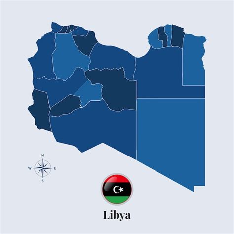 Premium Vector | Libya map with flag libya flag map