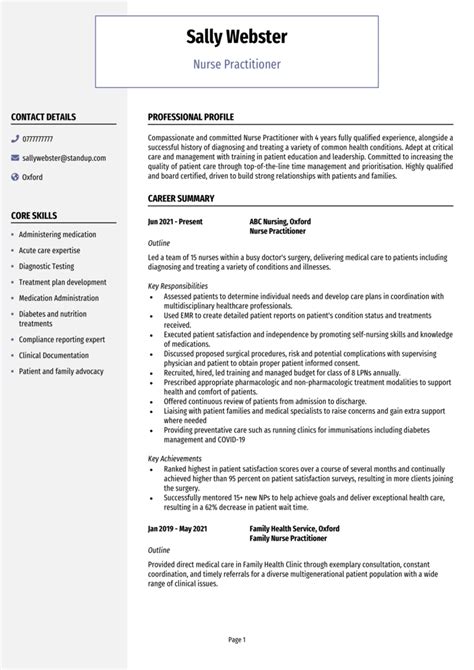 5 Nursing Cv Examples With Guide Template Get Hired