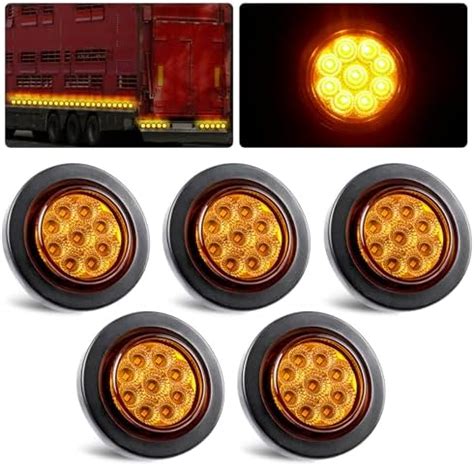 Amazon Wushixan Pcs Inch Led Marker Lights Amber Trailer Side