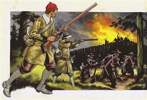 Rangers Attack Indian Fort By Ron Embleton At The Illustration Art Gallery